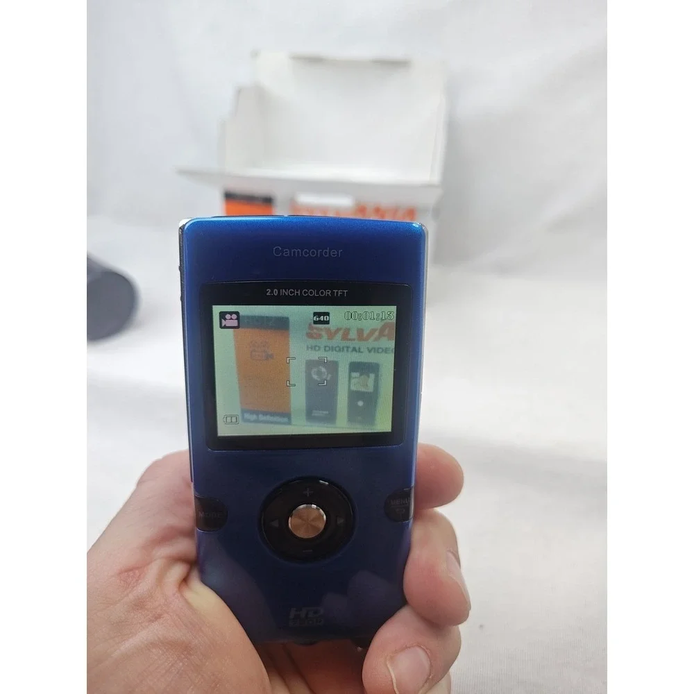 Sylvania HD1Z HD Digital Video Camera Camcorder Blue 720p Y2K Digicam Tested Box